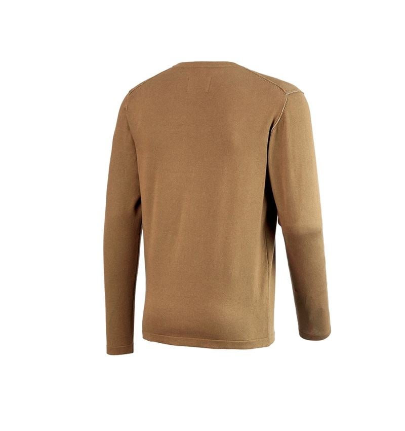 Shirts & Co.: Strickpullover e.s.iconic + mandelbraun 9