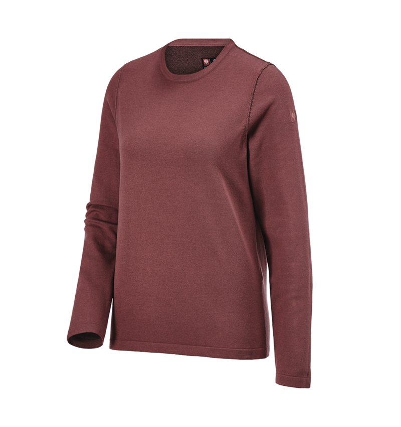 Shirts & Co.: Strickpullover e.s.iconic, Damen + oxidrot 7