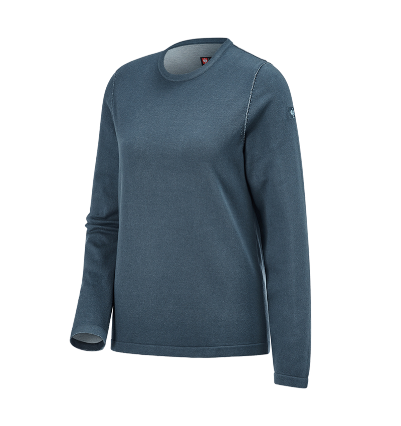 Shirts & Co.: Strickpullover e.s.iconic, Damen + oxidblau 7