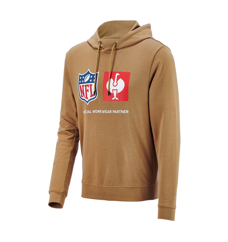 Shirts & Co.: NFL Hoodie cotton + mandelbraun 6