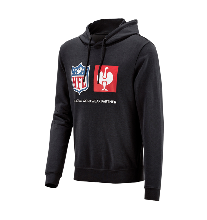 Shirts & Co.: NFL Hoodie cotton + schwarz 3