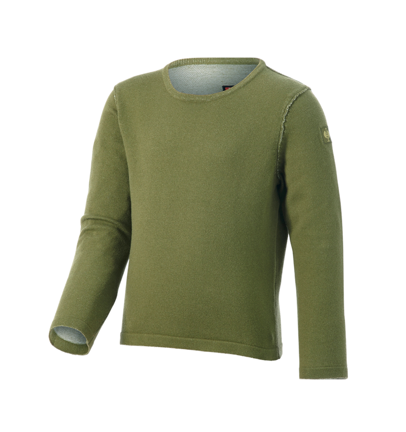 Shirts & Co.: Strickpullover e.s.iconic, Kinder + berggrün 5