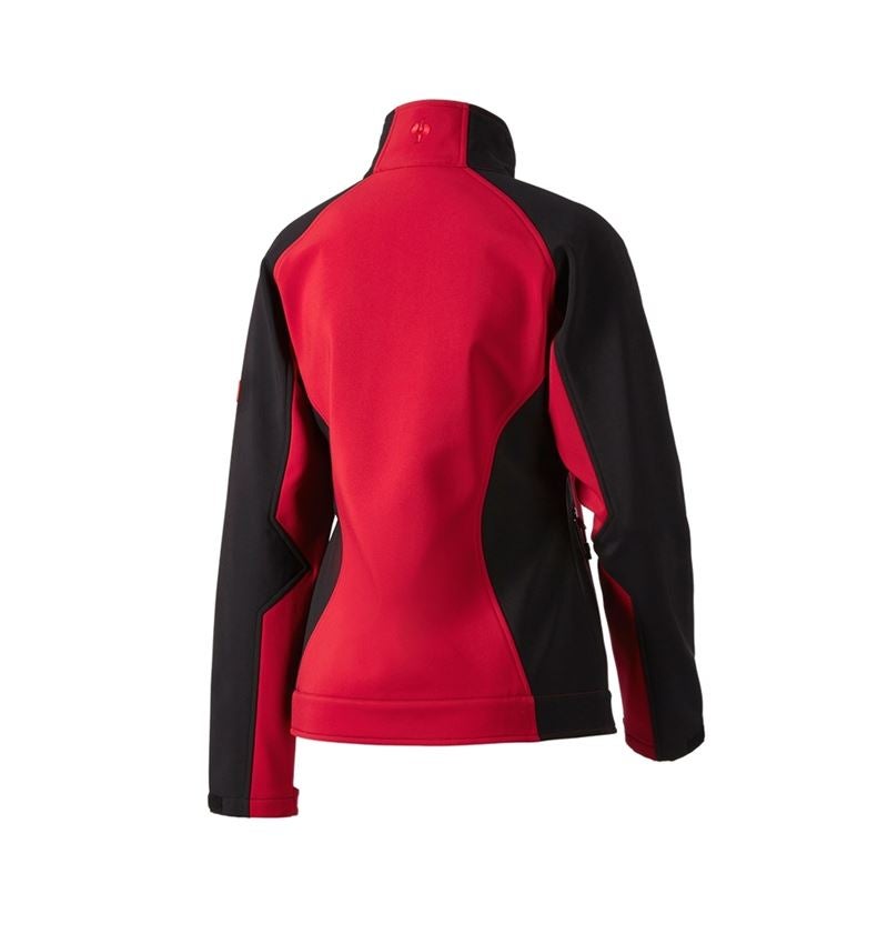 Installateur / Klempner: Damen Softshelljacke dryplexx® softlight + rot/schwarz 5