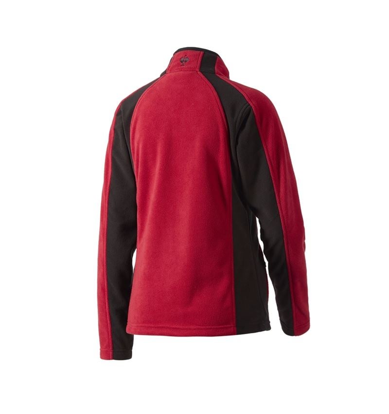 Jacken: Damen Microfleece Jacke dryplexx® micro + rot/schwarz 2