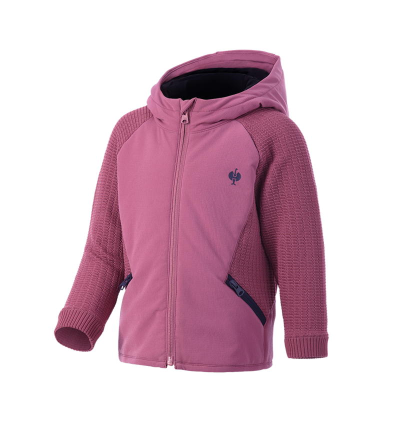 Jacken: Hybrid Kapuzenstrickjacke e.s.trail, Kinder + tarapink/tiefblau 3