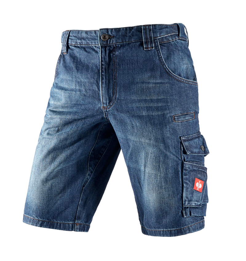 Hosen: e.s. Worker-Jeans-Short + darkwashed 2