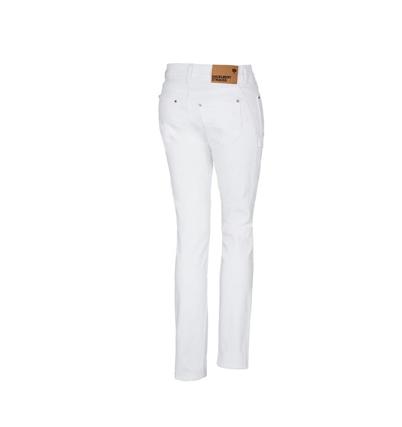 Hosen: e.s. 7-Pocket-Jeans, Damen + weiß 5