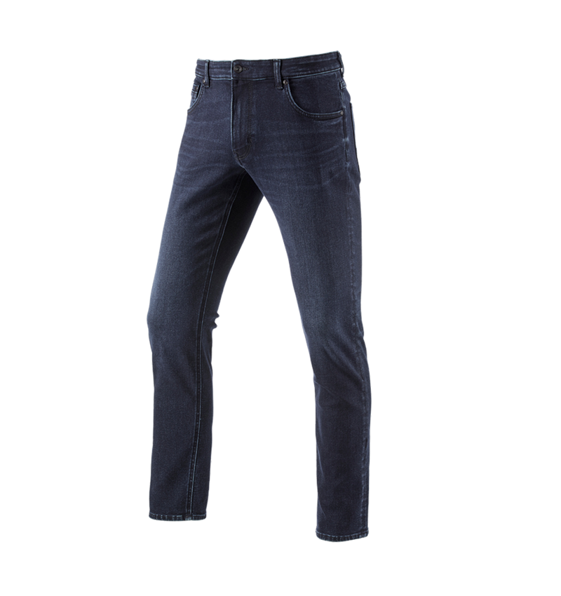 Hosen: e.s. Winter 5-Pocket-Stretch-Jeans + darkwashed 1