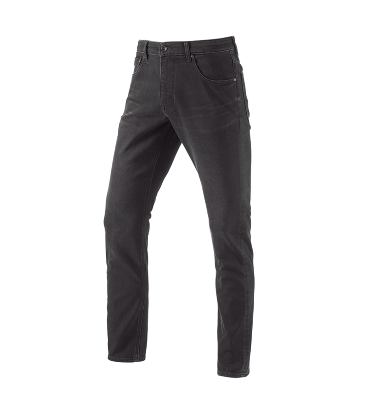 Hosen: e.s. Winter 5-Pocket-Stretch-Jeans + blackwashed 1