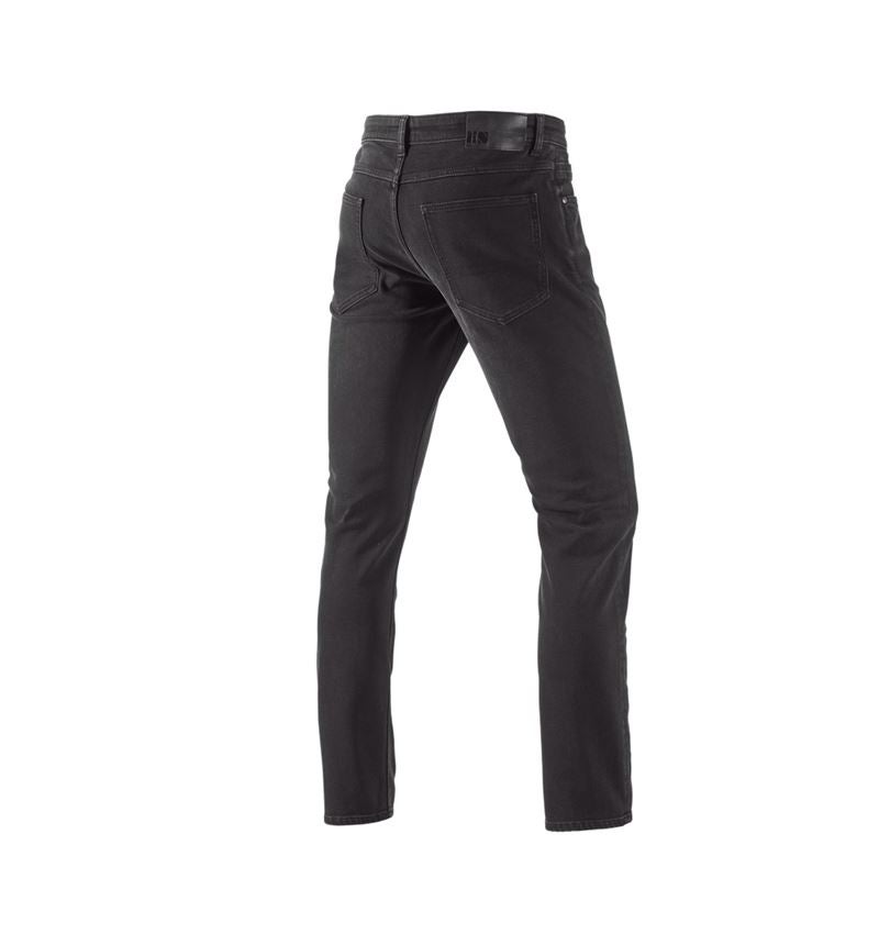 Hosen: e.s. Winter 5-Pocket-Stretch-Jeans + blackwashed 2