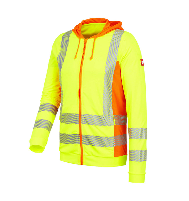 Jacken: Warnschutz Funktions Kapuzen-Jacke e.s.motion 2020 + warngelb/warnorange 2