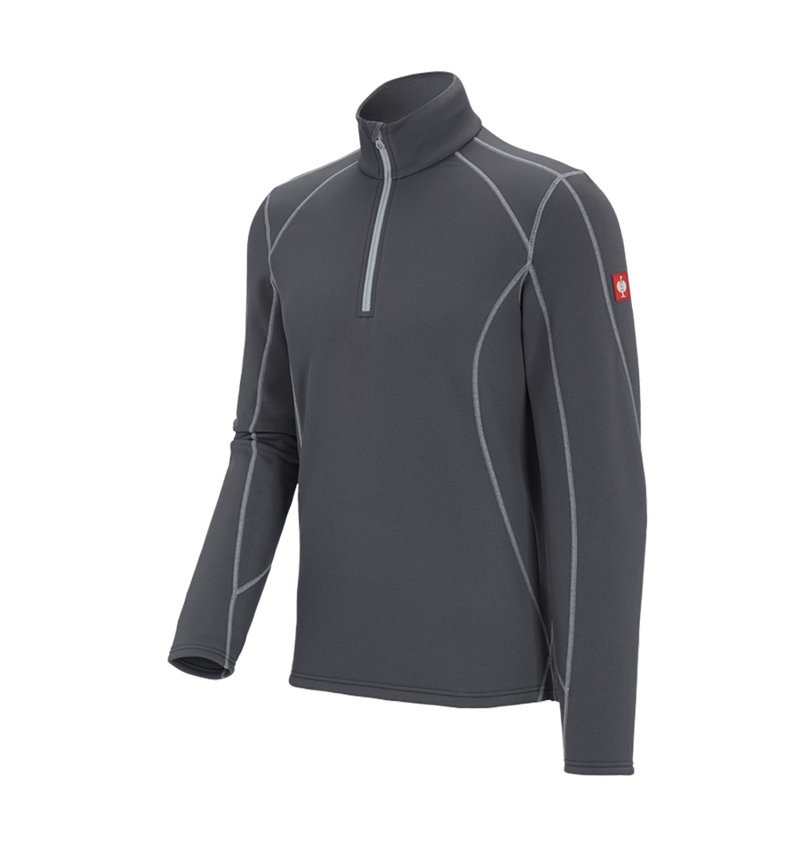 Shirts & Co.: Funkt.-Troyer thermo stretch e.s.motion 2020 + anthrazit/platin 2