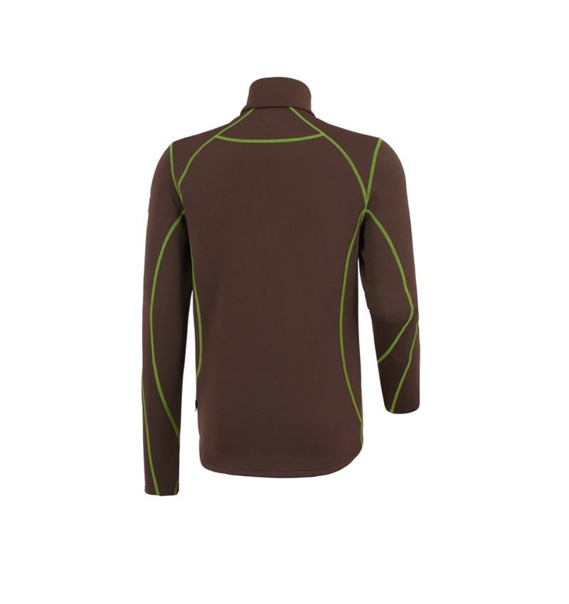 Shirts & Co.: Funkt.-Troyer thermo stretch e.s.motion 2020 + kastanie/seegrün 3