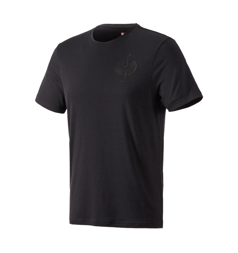 Shirts & Co.: T-Shirt Merino e.s.trail + schwarz 2