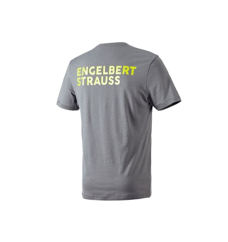 Shirts & Co.: T-Shirt Merino e.s.trail + basaltgrau/acidgelb 3