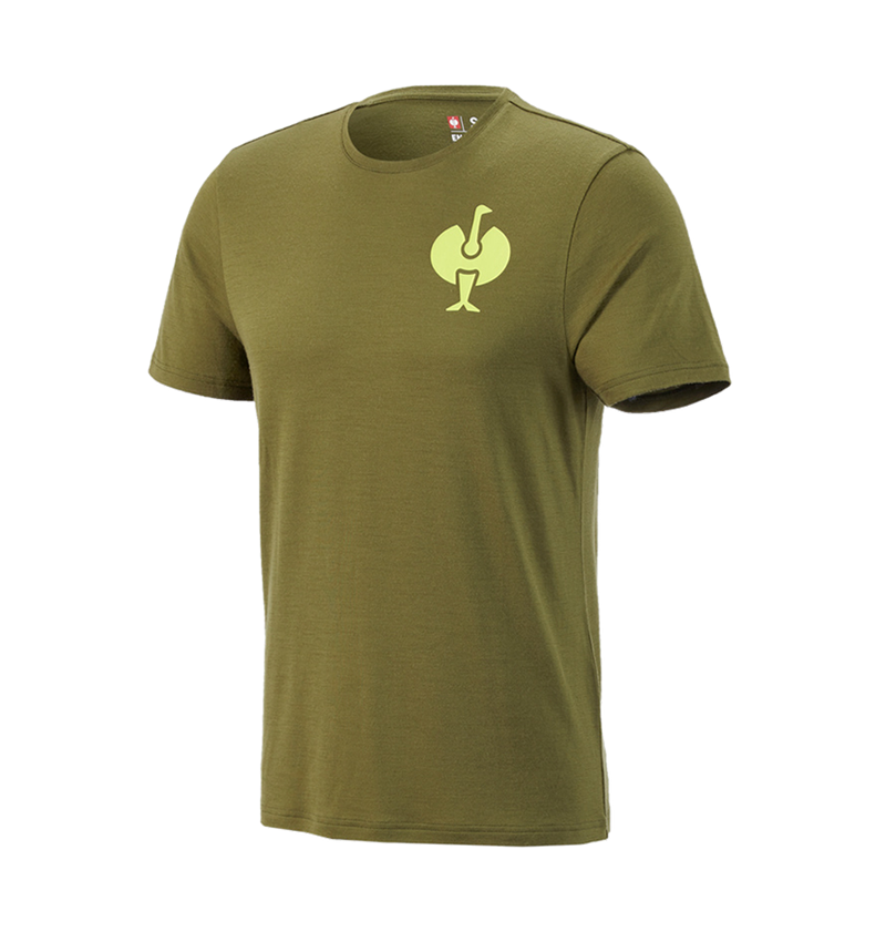 Themen: T-Shirt Merino e.s.trail + wacholdergrün/limegrün 3