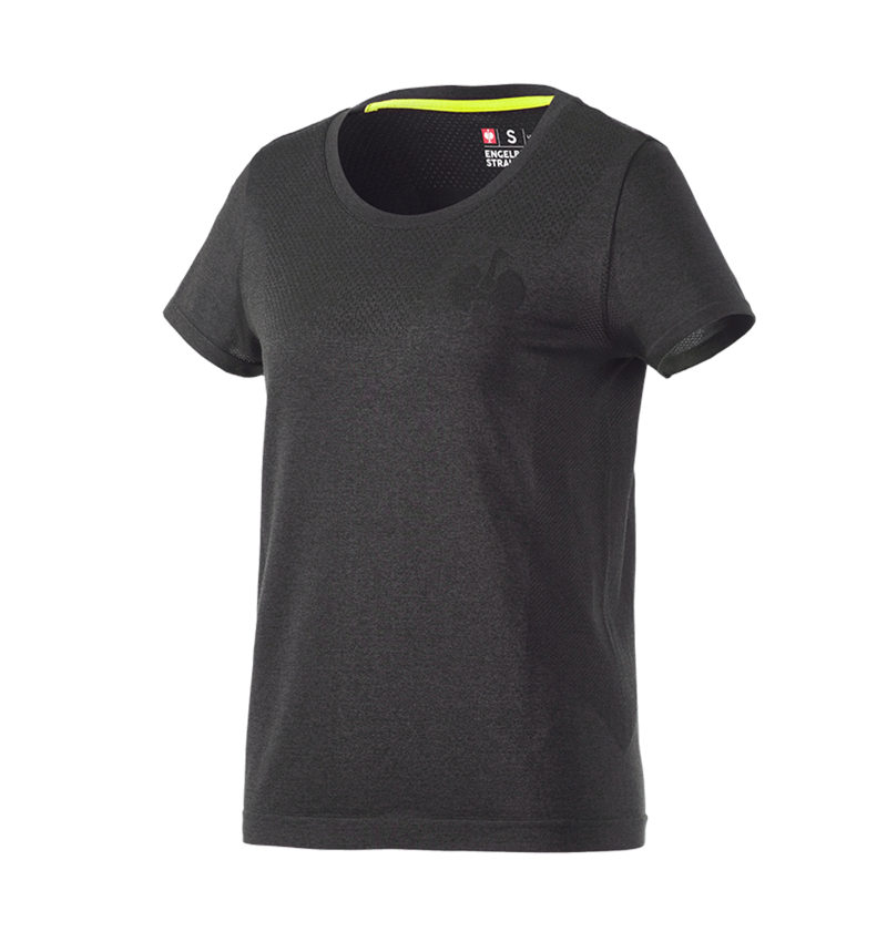 Shirts & Co.: T-Shirt seamless e.s.trail, Damen + schwarz melange 2