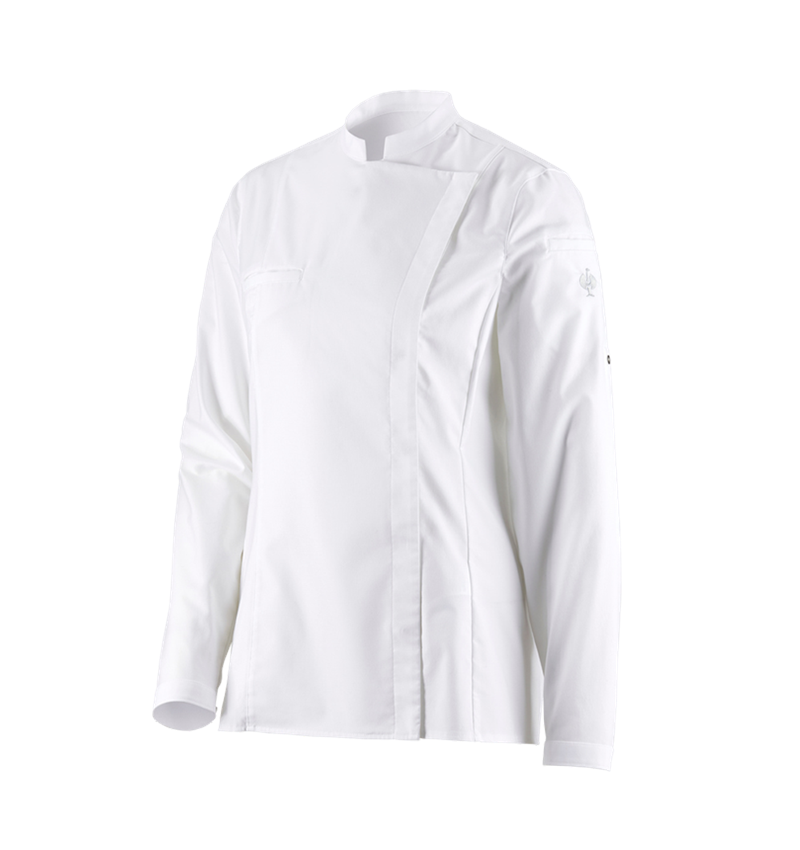 Shirts & Co.: e.s. Kochhemd, Damen + weiß 2