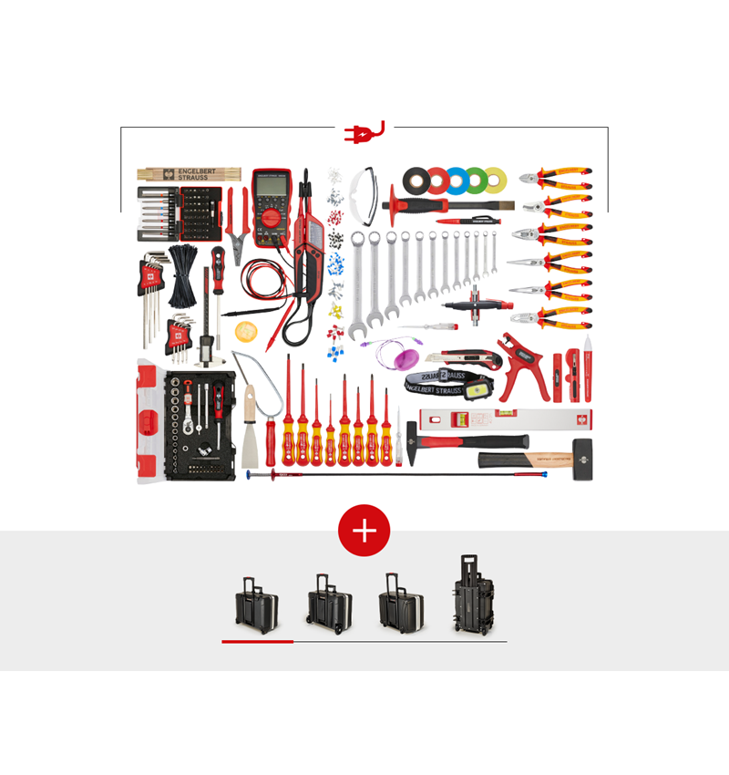 Werkzeugkoffer: Werkzeug-Set Elektro Meister inkl. Werkzeugtrolley