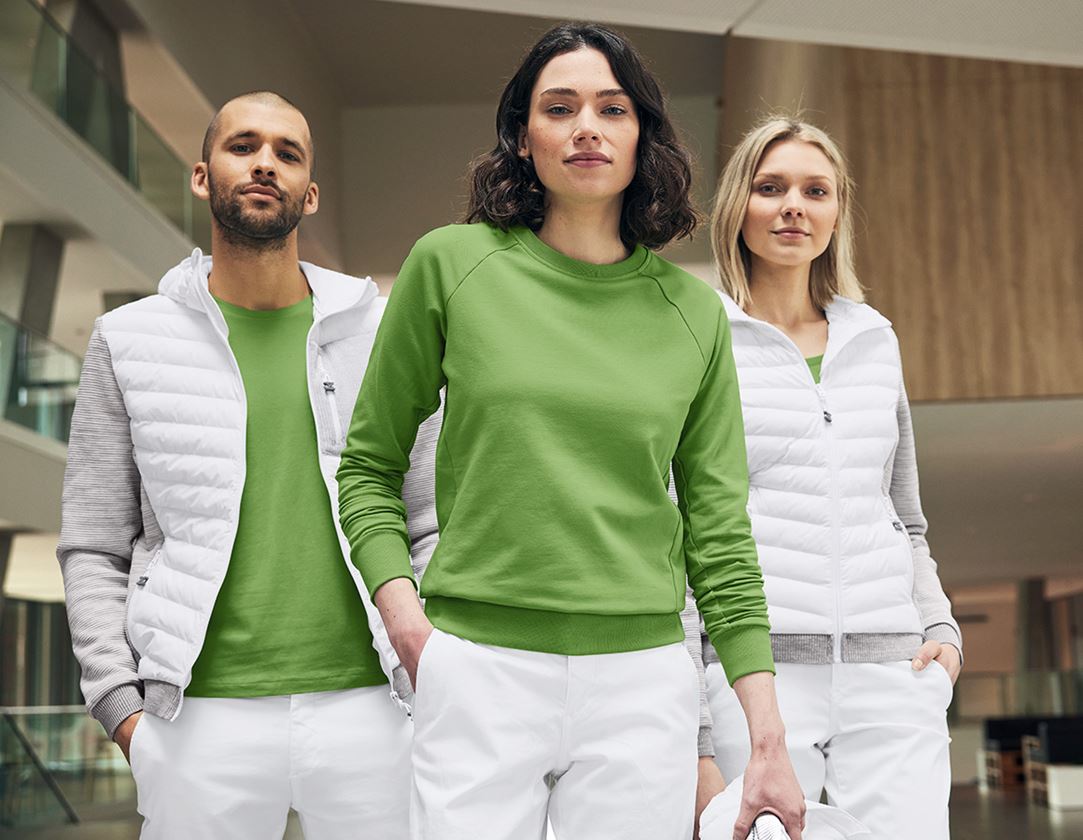 Shirts & Co.: e.s. Sweatshirt cotton stretch, Damen + seegrün 1