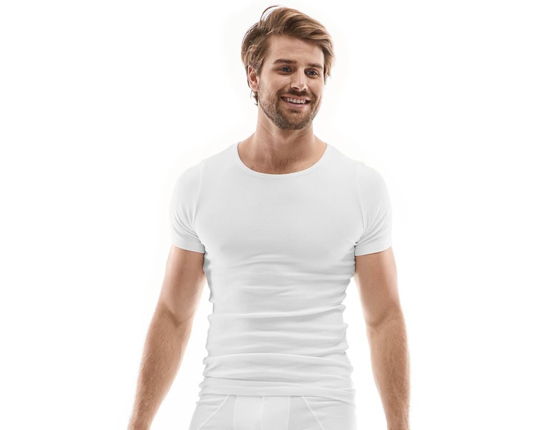 Unterwäsche | Thermokleidung: e.s. cotton rib T-Shirt + weiß