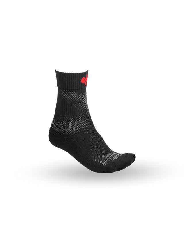 Socken | Strümpfe: e.s. Allseason Socken Function light/high + schwarz/straussrot