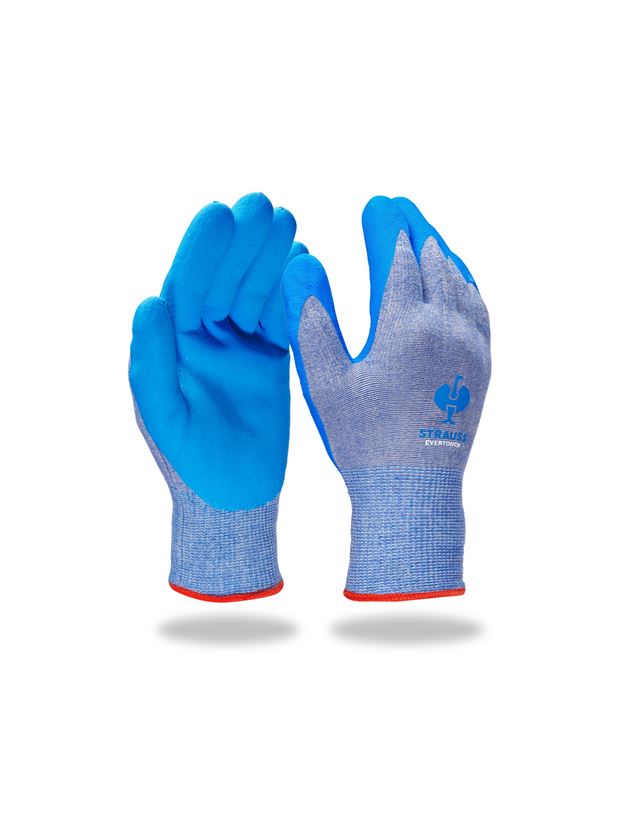 Beschichtet: e.s. Nitril-Handschuhe evertouch allseasons + blau/hellblau-melange