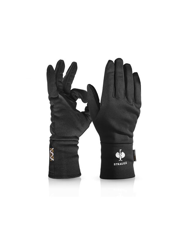 Kälte: e.s. FIBERTWIN® thermo stretch Handschuhe + schwarz