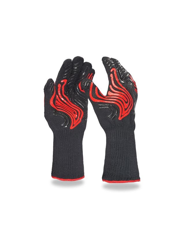 Textil: e.s. Hitze-Handschuhe Heat-Expert + schwarz/rot