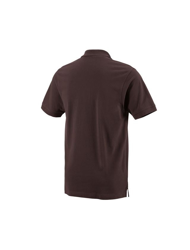 Shirts & Co.: e.s. Polo-Shirt cotton Pocket + braun 1