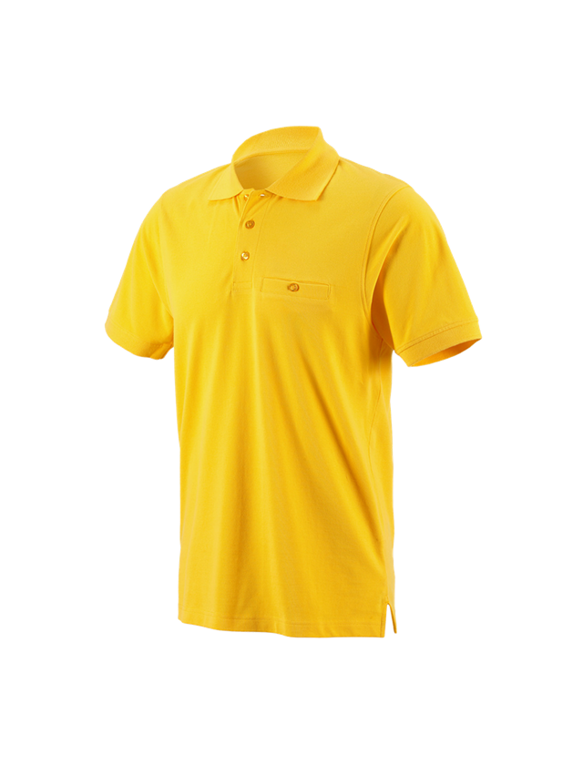 Installateur / Klempner: e.s. Polo-Shirt cotton Pocket + gelb