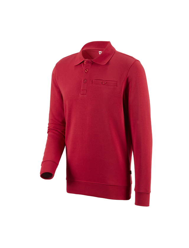 Themen: e.s. Sweatshirt poly cotton Pocket + rot