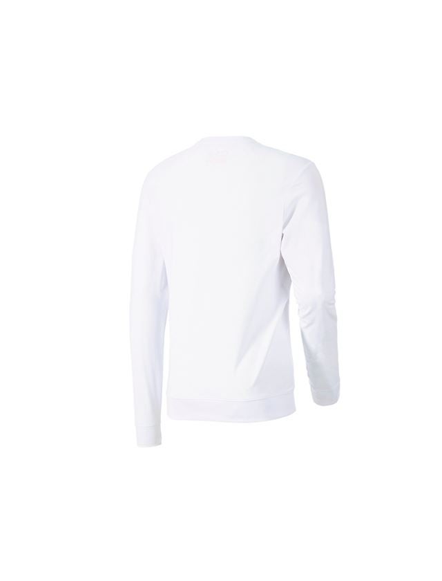 Shirts & Co.: e.s. Longsleeve cotton stretch + weiß 2