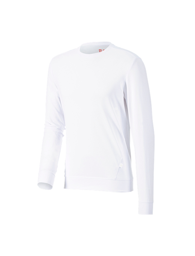 Shirts & Co.: e.s. Longsleeve cotton stretch + weiß 1