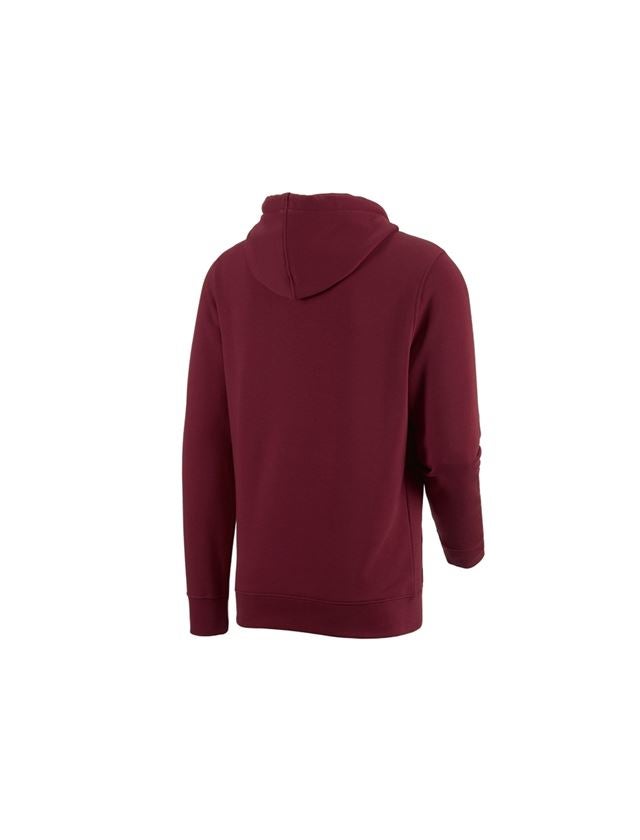Shirts & Co.: e.s. Hoody-Sweatshirt poly cotton + bordeaux 2