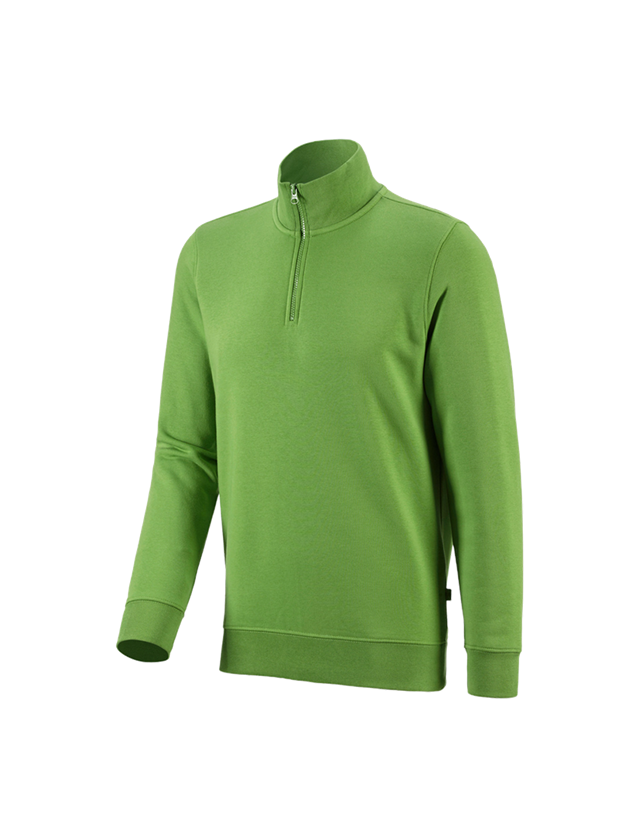 Themen: e.s. ZIP-Sweatshirt poly cotton + seegrün