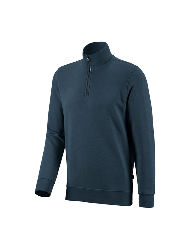 Installateur / Klempner: e.s. ZIP-Sweatshirt poly cotton + seeblau