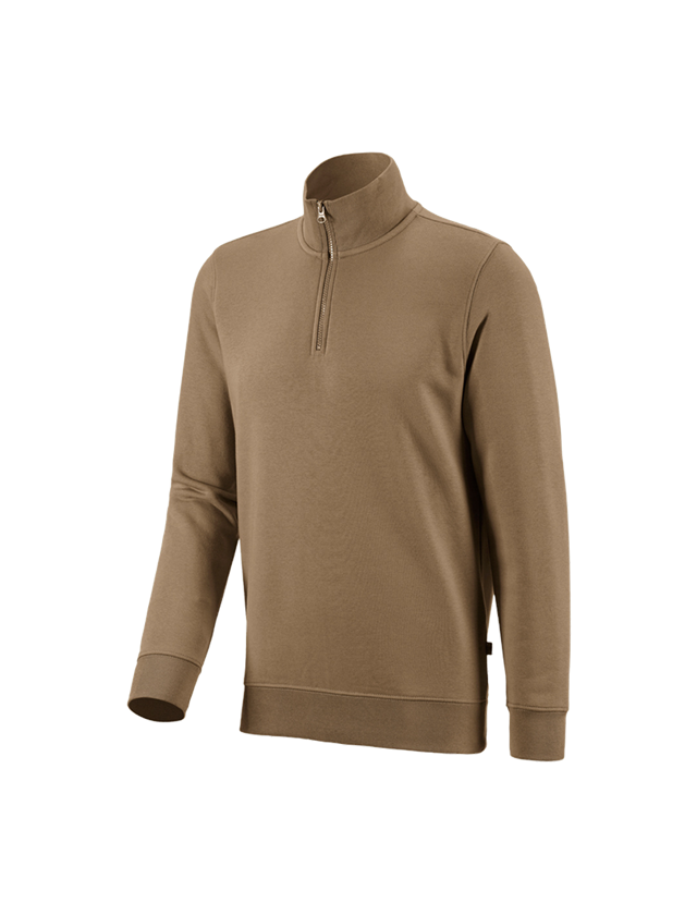 Themen: e.s. ZIP-Sweatshirt poly cotton + khaki