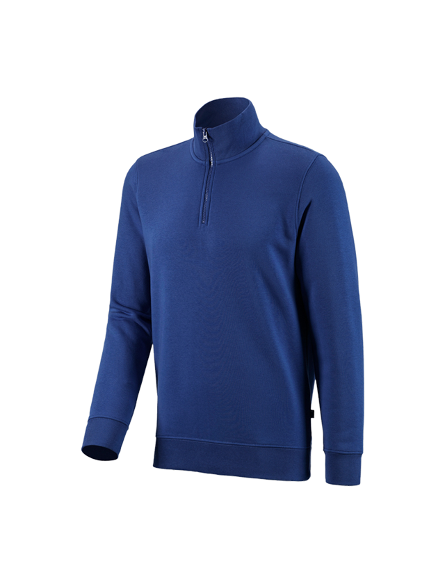 Shirts & Co.: e.s. ZIP-Sweatshirt poly cotton + kornblau