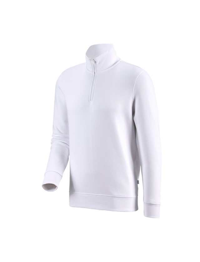 Schreiner / Tischler: e.s. ZIP-Sweatshirt poly cotton + weiß
