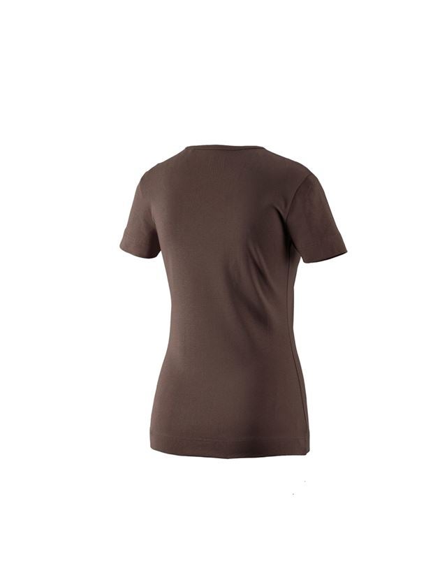Galabau / Forst- und Landwirtschaft: e.s. T-Shirt cotton V-Neck, Damen + kastanie 1