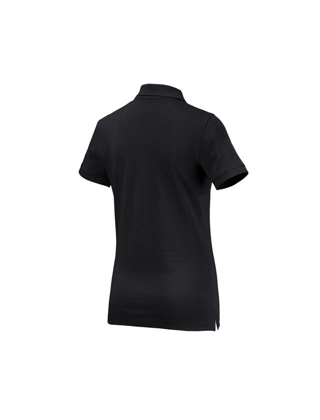 Shirts & Co.: e.s. Polo-Shirt cotton, Damen + schwarz 1