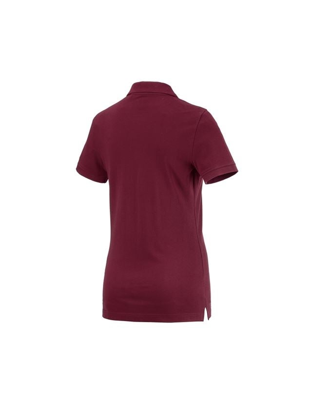 Shirts & Co.: e.s. Polo-Shirt cotton, Damen + bordeaux 1