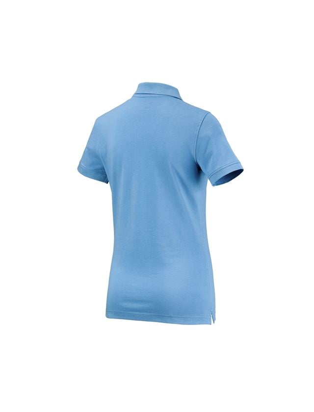Shirts & Co.: e.s. Polo-Shirt cotton, Damen + azurblau 1