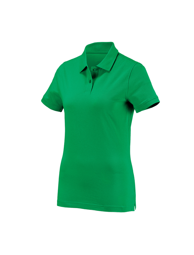 Installateur / Klempner: e.s. Polo-Shirt cotton, Damen + grasgrün