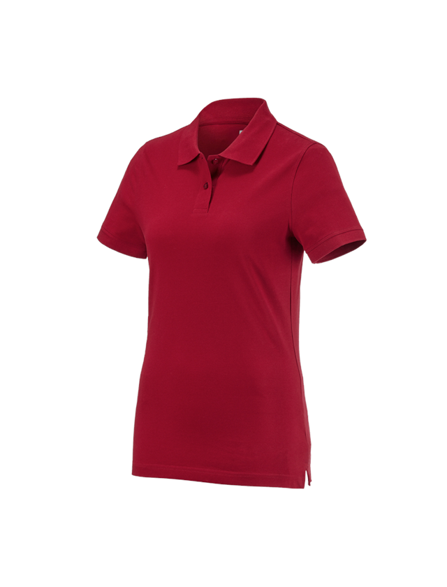Installateur / Klempner: e.s. Polo-Shirt cotton, Damen + rot