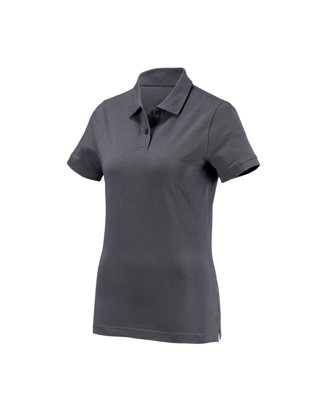 Shirts & Co.: e.s. Polo-Shirt cotton, Damen + anthrazit