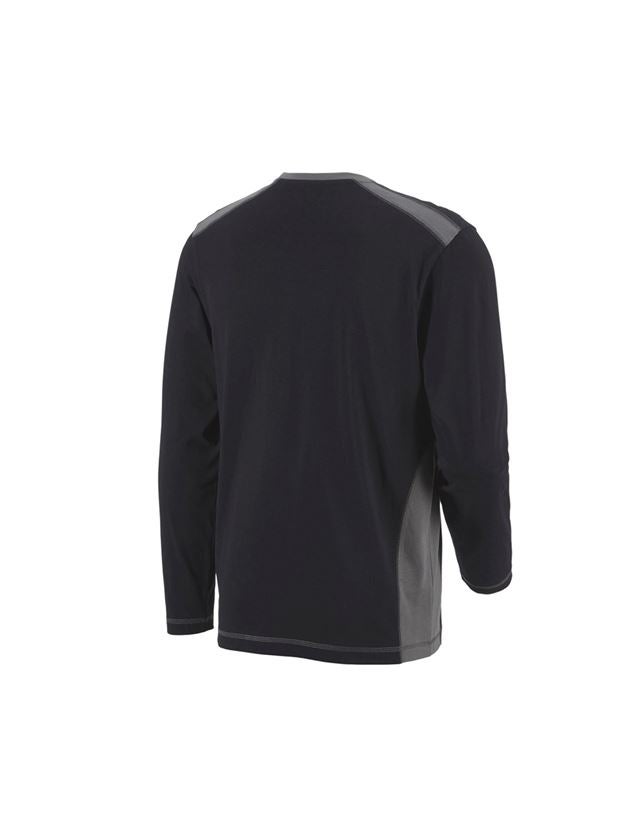 Shirts & Co.: Longsleeve cotton e.s.active + schwarz/anthrazit 3