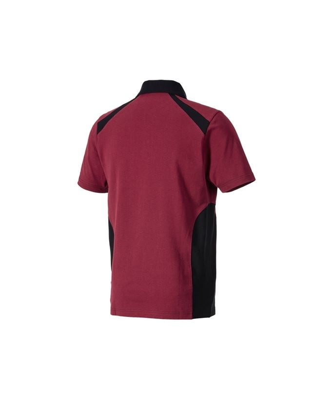 Shirts & Co.: Polo-Shirt cotton e.s.active + bordeaux/schwarz 1