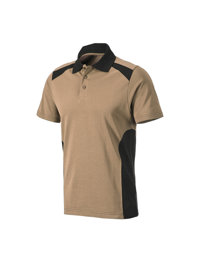 Themen: Polo-Shirt cotton e.s.active + khaki/schwarz 1